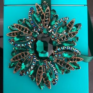 Tieks emerald green flower, box and bags